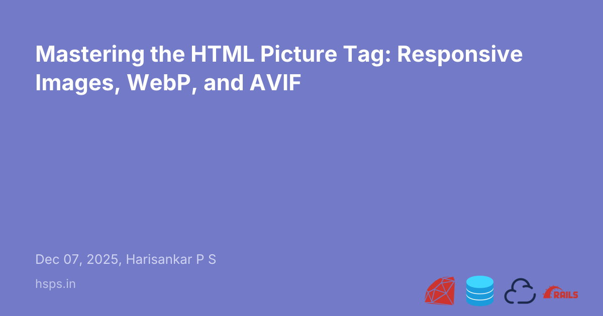 Mastering the HTML Picture Tag: Responsive Images, WebP, and AVIF ...
